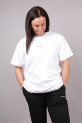 Oversized T-skjorte hvit dame - Sparxwear