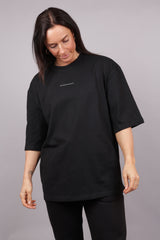Oversized huge T-skjorte svart dame - Sparxwear