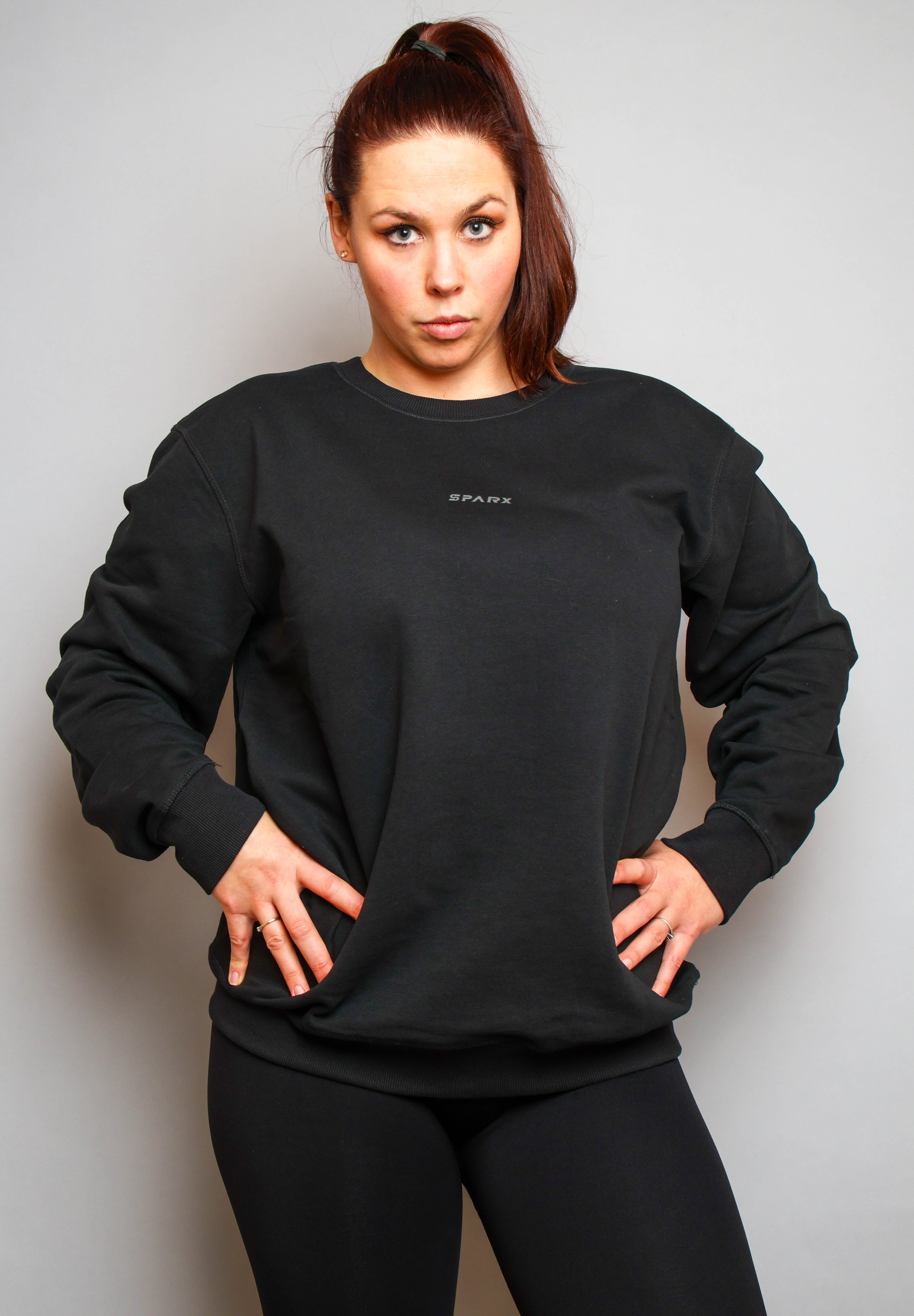 Casual Crewneck svart dame