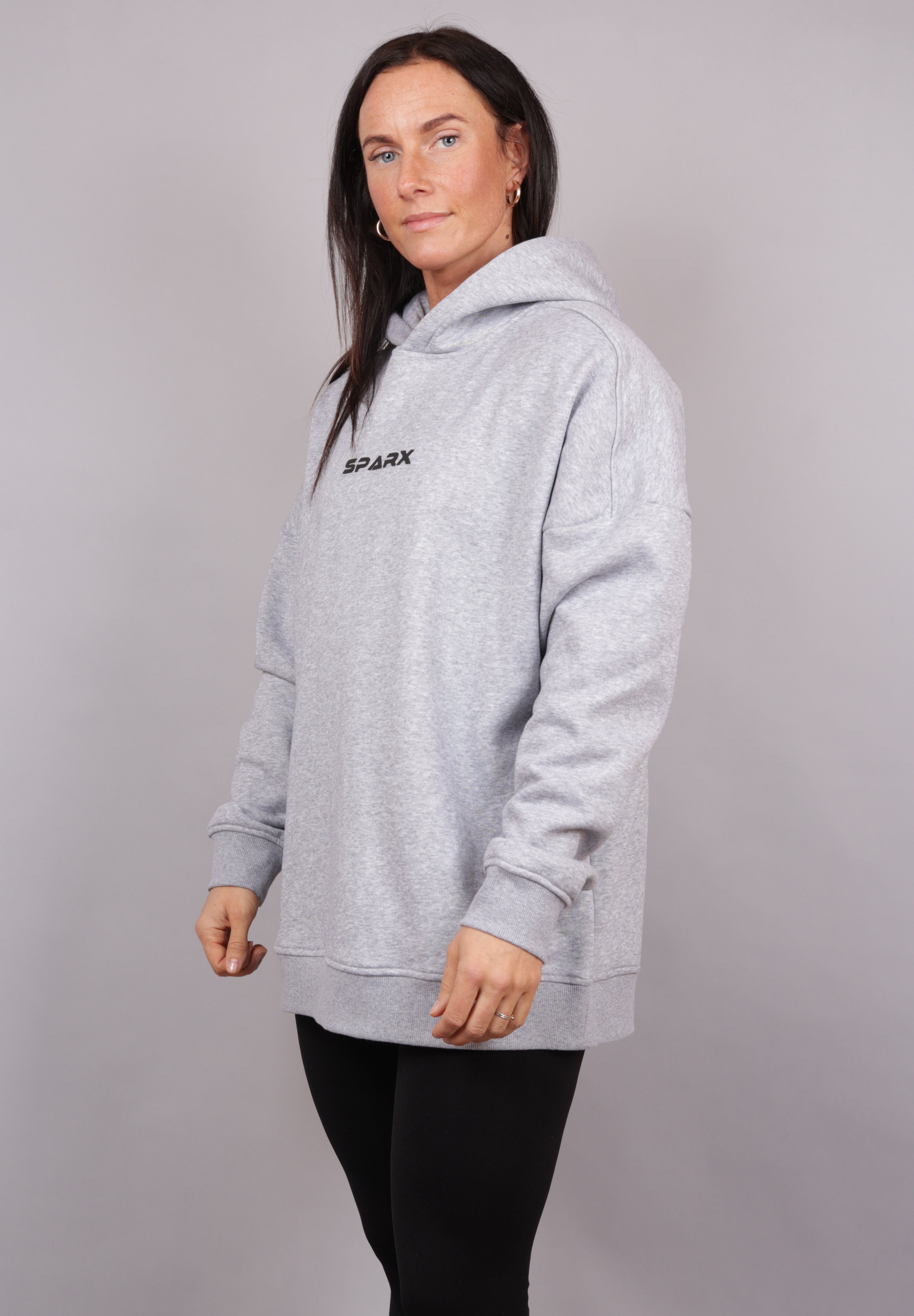 Oversized hettegenser grå - Sparxwear